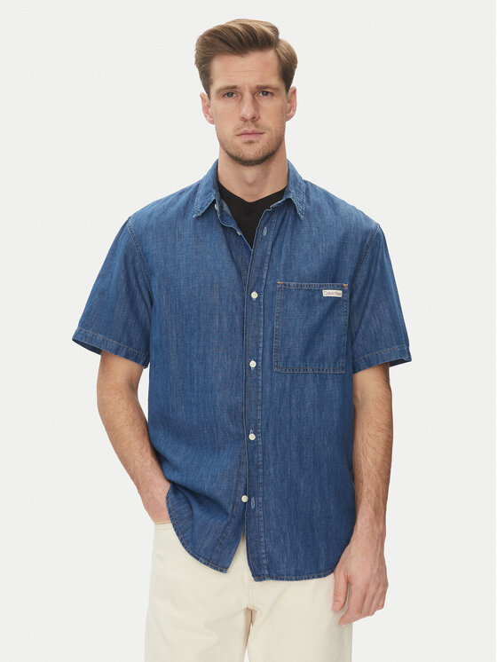 

Джинсовая рубашка стандартный крой J30J327178 Calvin Klein Jeans, синий
