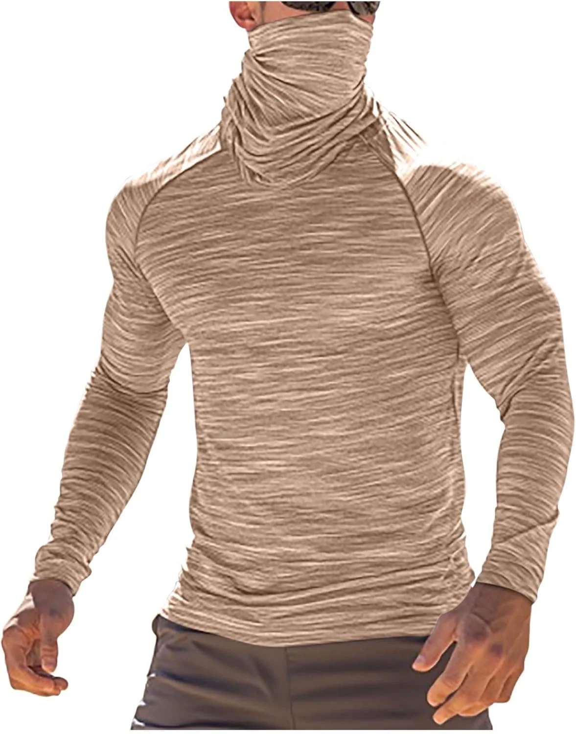 

Мужская солнцезащитная рубашка с капюшоном и маской, длинный рукав UPF 50 JIEMUXIU