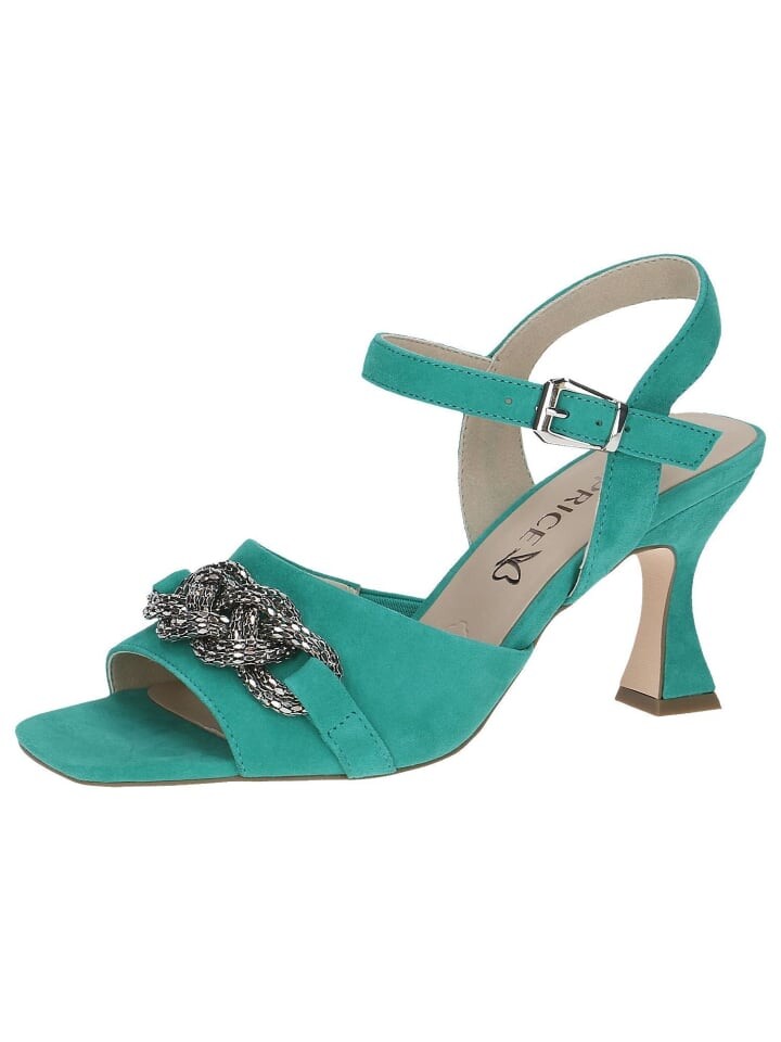 Высокие босоножки Caprice Sandalette, цвет EMERALD SUEDE