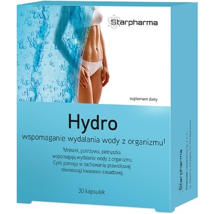 

Добавка для устранения воды Hydro с растительными экстрактами, 30 капсул, Starpharma