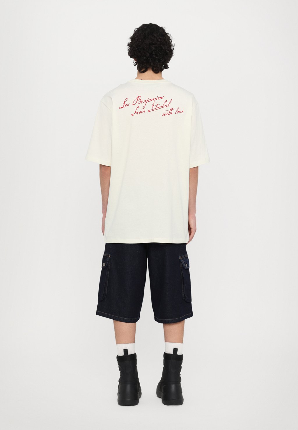 

Футболка с принтом OVERSIZED TEE Les Benjamins, белый