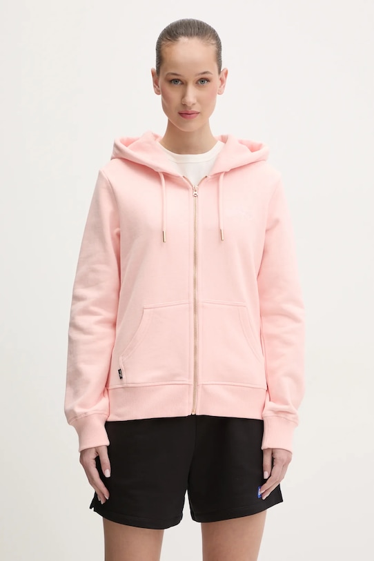 

Хлопковая толстовка Superdry, розовый