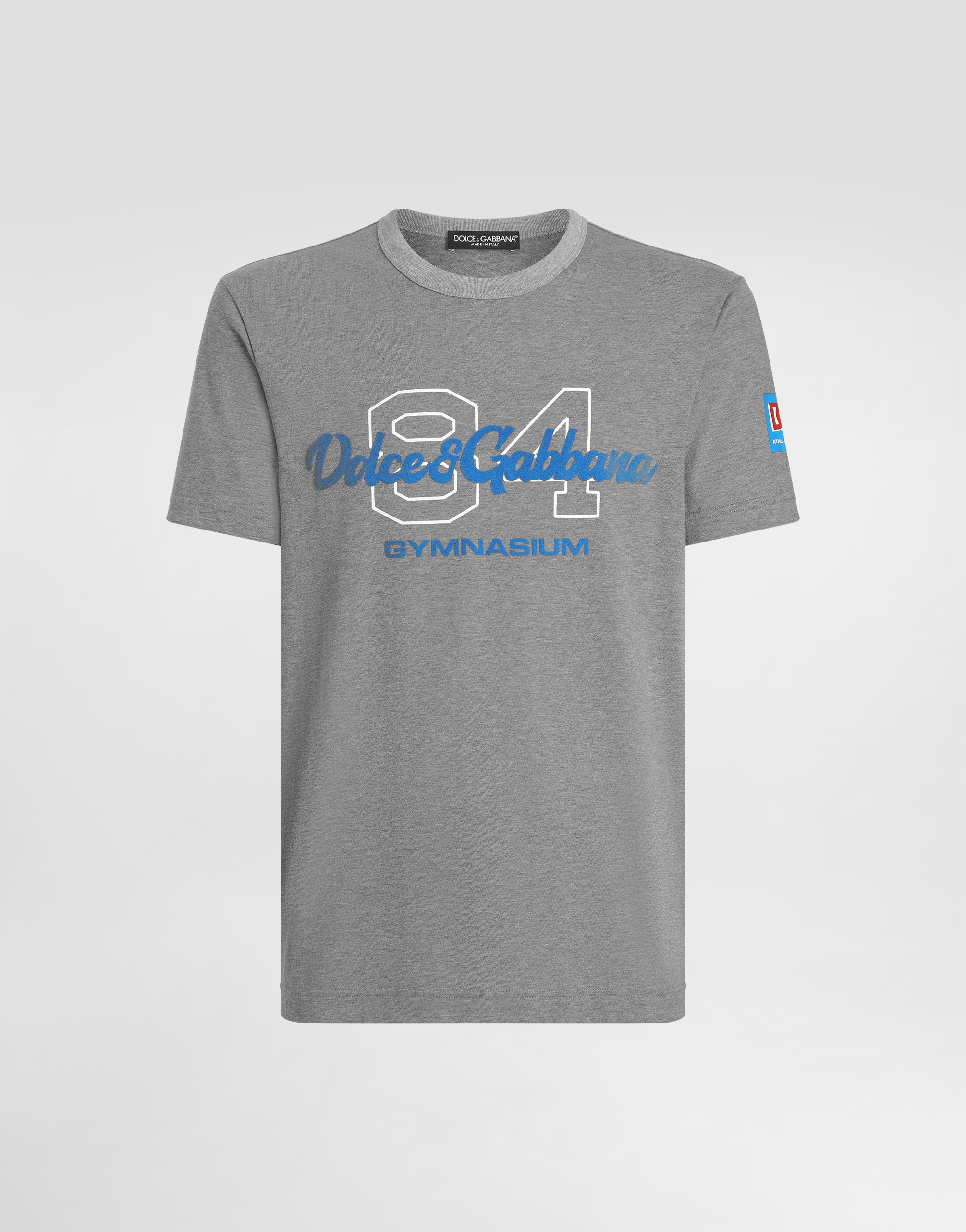 

Хлопковая футболка с принтом DOLCE & GABBANA, серый