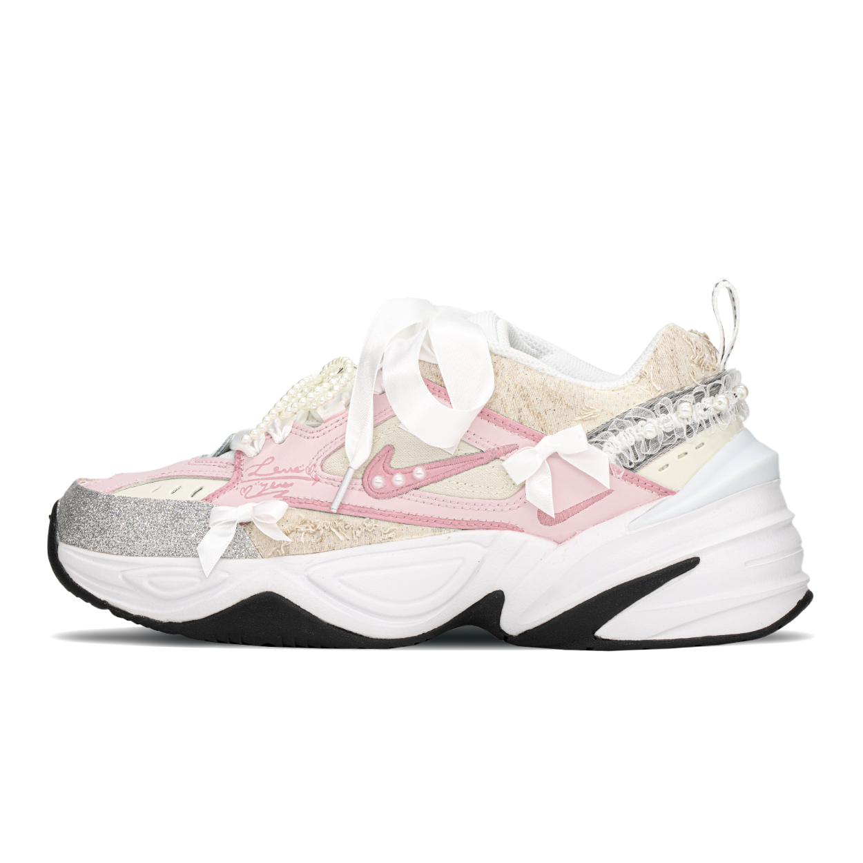 

Кроссовки Nike M2K Chunky Sneakers Women's Low-top White/beige/pink, розовый