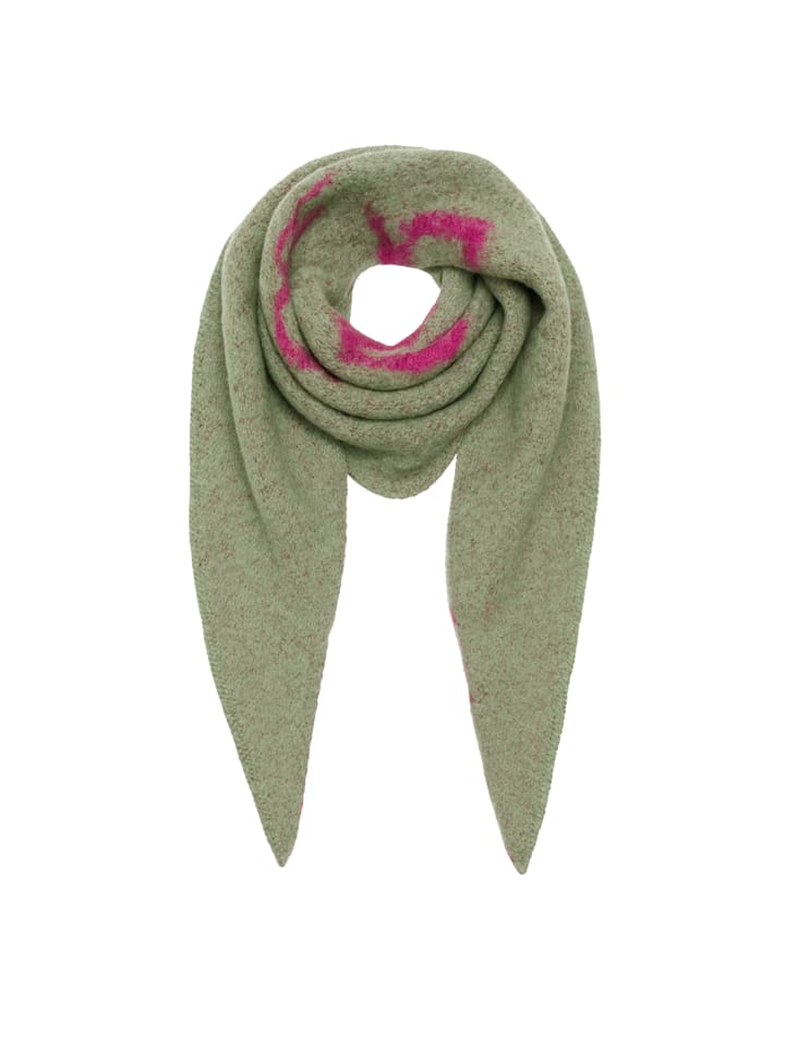 

Faera Мягкий треугольный шарф зеленого цвета