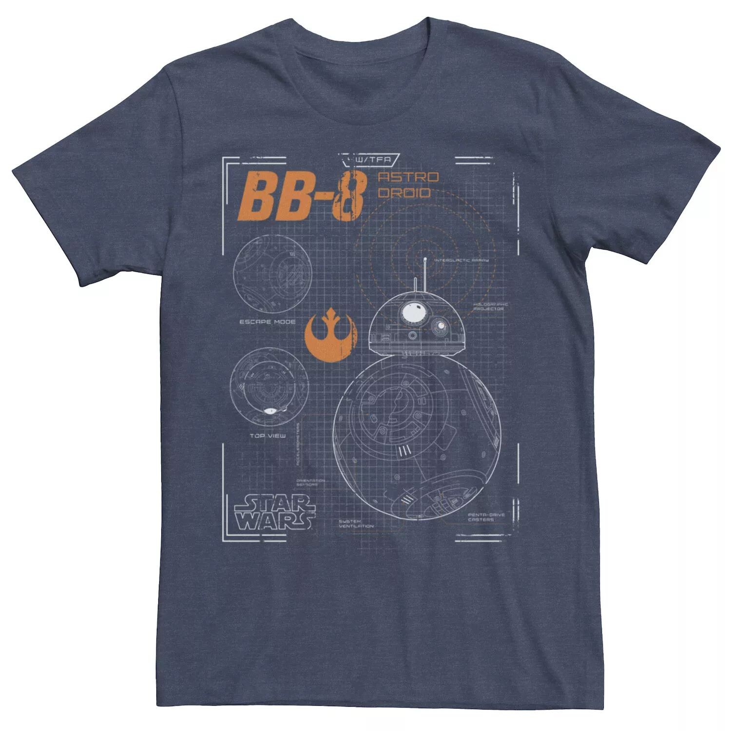 

Мужская футболка с рисунком «Звездные войны BB-8» Star Wars