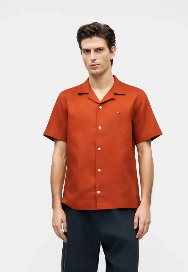 Рубашка Tommy Hilfiger, цвет ржавая охра