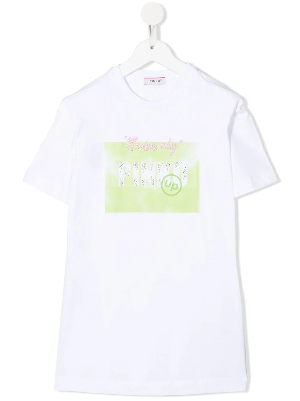 

Платье-футболка с логотипом Pinko Kids, белый