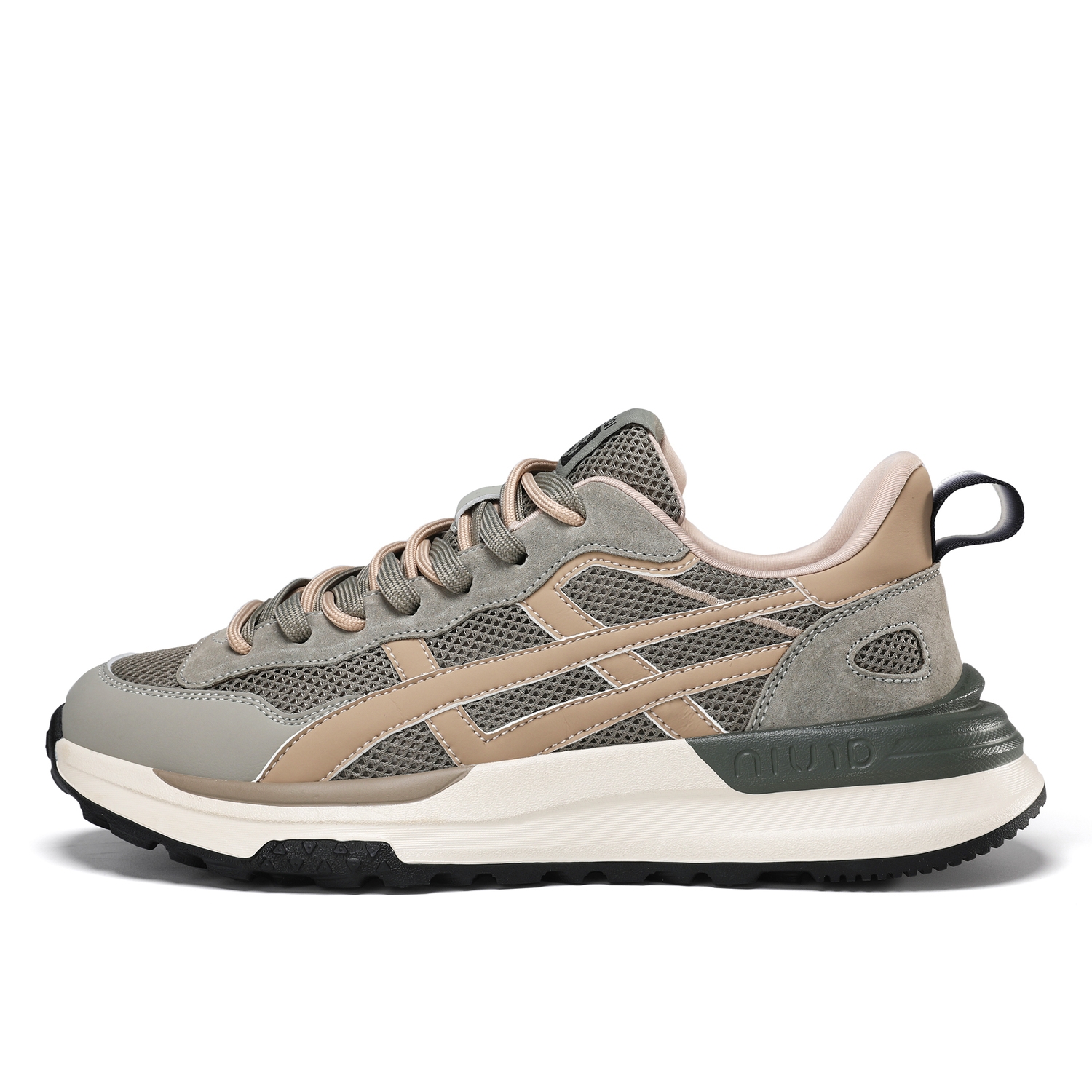 

NPL Амортизирующие нескользящие дышащие низкие повседневные кроссовки мужские оливково-зеленые, цвет Olive Green