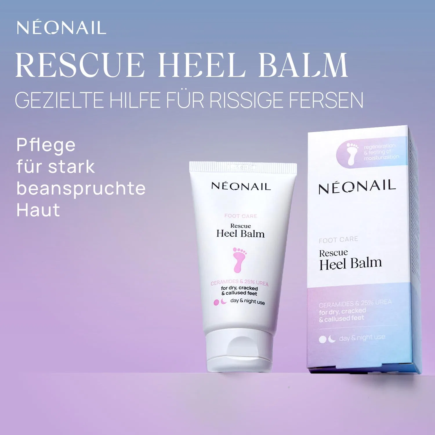 Крем для ног NÉONAIL с 25% мочевиной + церамиды, 50 мл Néonail, Rescue Heel Balm — фото 2