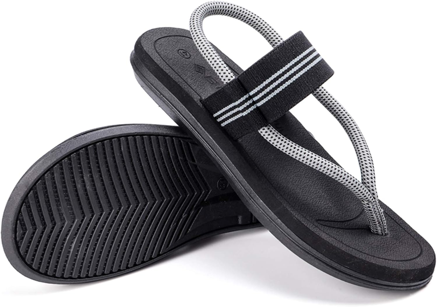 

Мужские сандалии-шлепанцы CYian, резиновые шлепанцы для мужчин с модной эластичной застежкой, свободная регулировка, для дома и улицы, черный