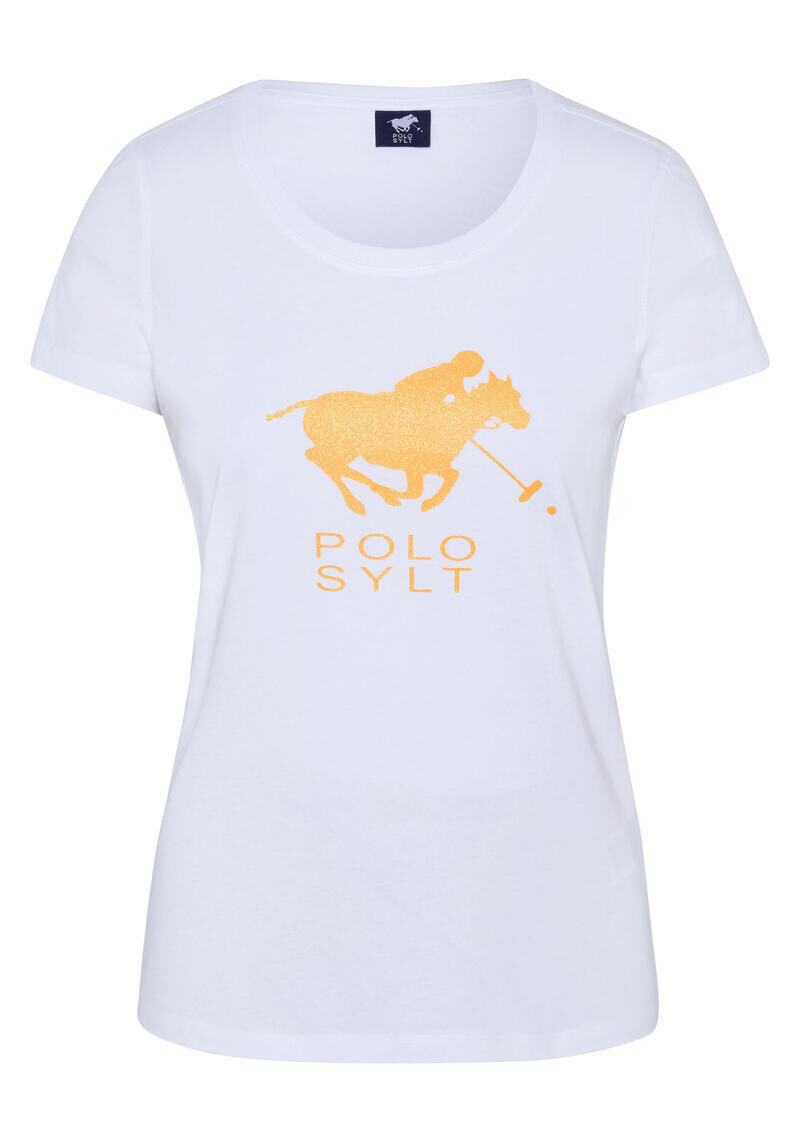 

Футболка с блестящим логотипом POLO SYLT, цвет weiss
