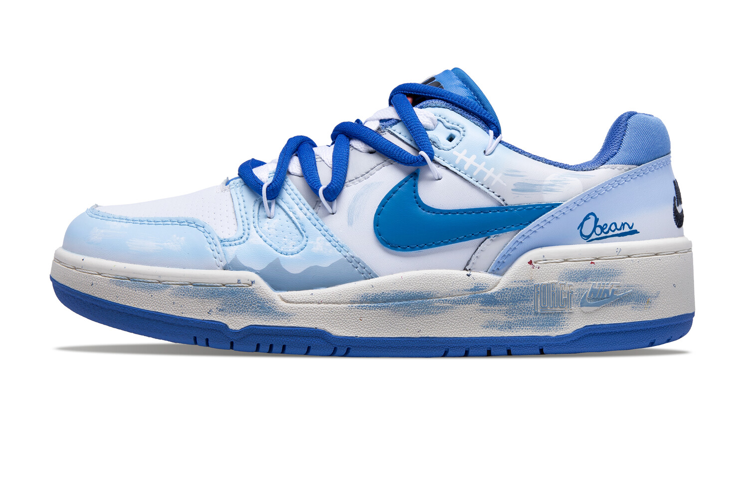 

Кроссовки Nike Full Force Skateboarding Shoes Men Low-top Blue/white, голубой, Синий, Кроссовки Nike Full Force Skateboarding Shoes Men Low-top Blue/white, голубой