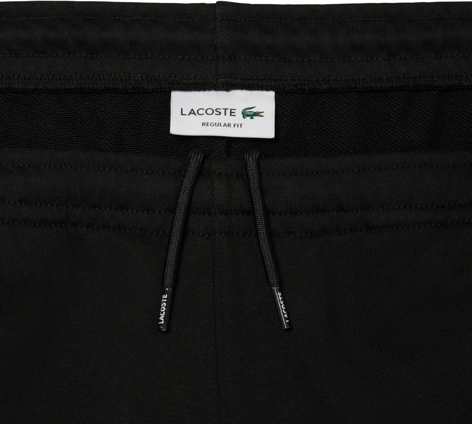 Шорты Lacoste Men's Logo Trim из хлопкового флиса, черный — фото 3