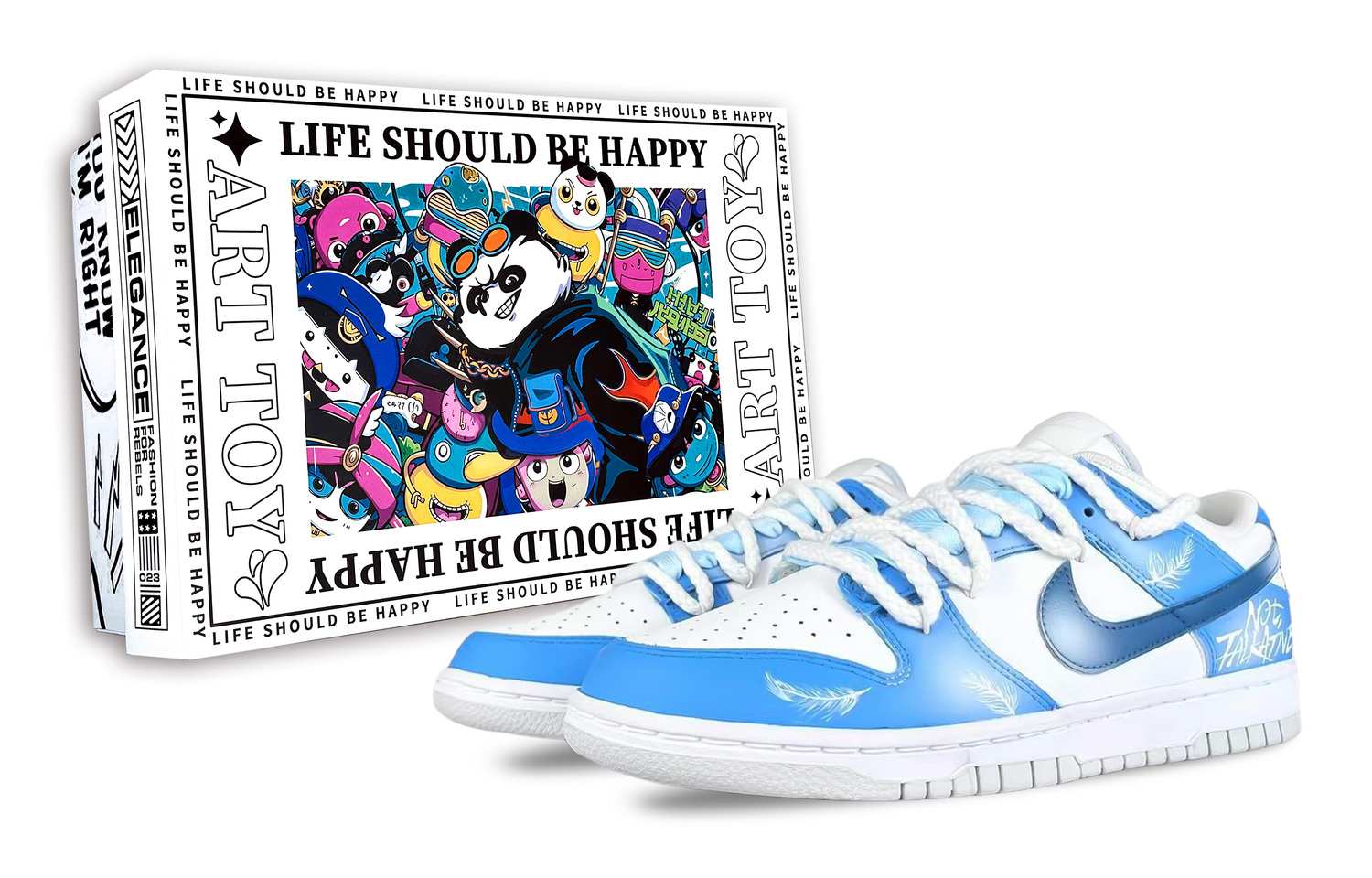 

Nike Кроссовки для скейтбординга мужские dunk enchanted blue feather легкие и дышащие низкие синий белый