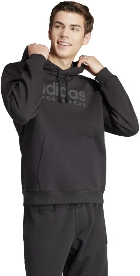 Мужская флисовая толстовка adidas All Szn с графическим принтом — фото 4