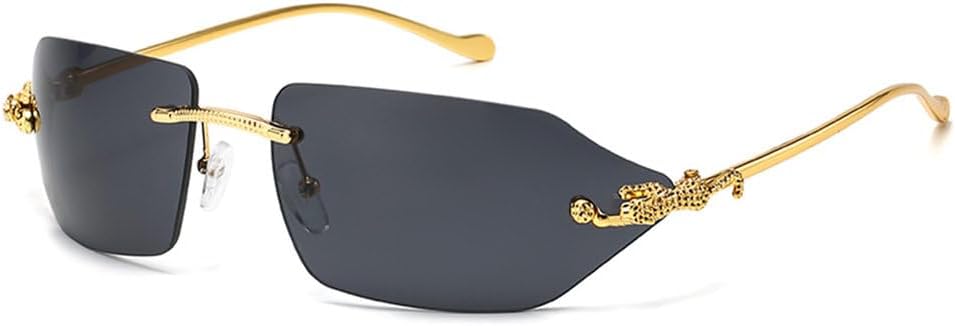 

MUTYNE Модные женские металлические солнцезащитные очки «кошачий глаз», мужские солнцезащитные очки с леопардовым принтом и в стиле стимпанк. Модные и универсальные очки, Gold Black