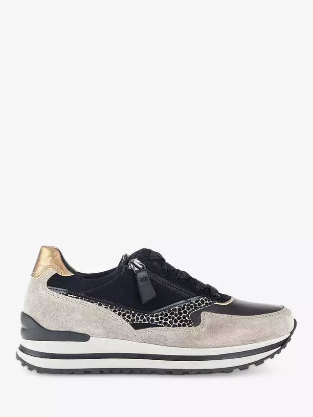 

Кроссовки Gabor Novella Wide Fit Leopard, цвет schwarz/golder