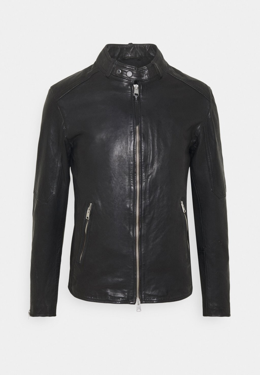 

Кожаная куртка AllSaints, угольно-черный