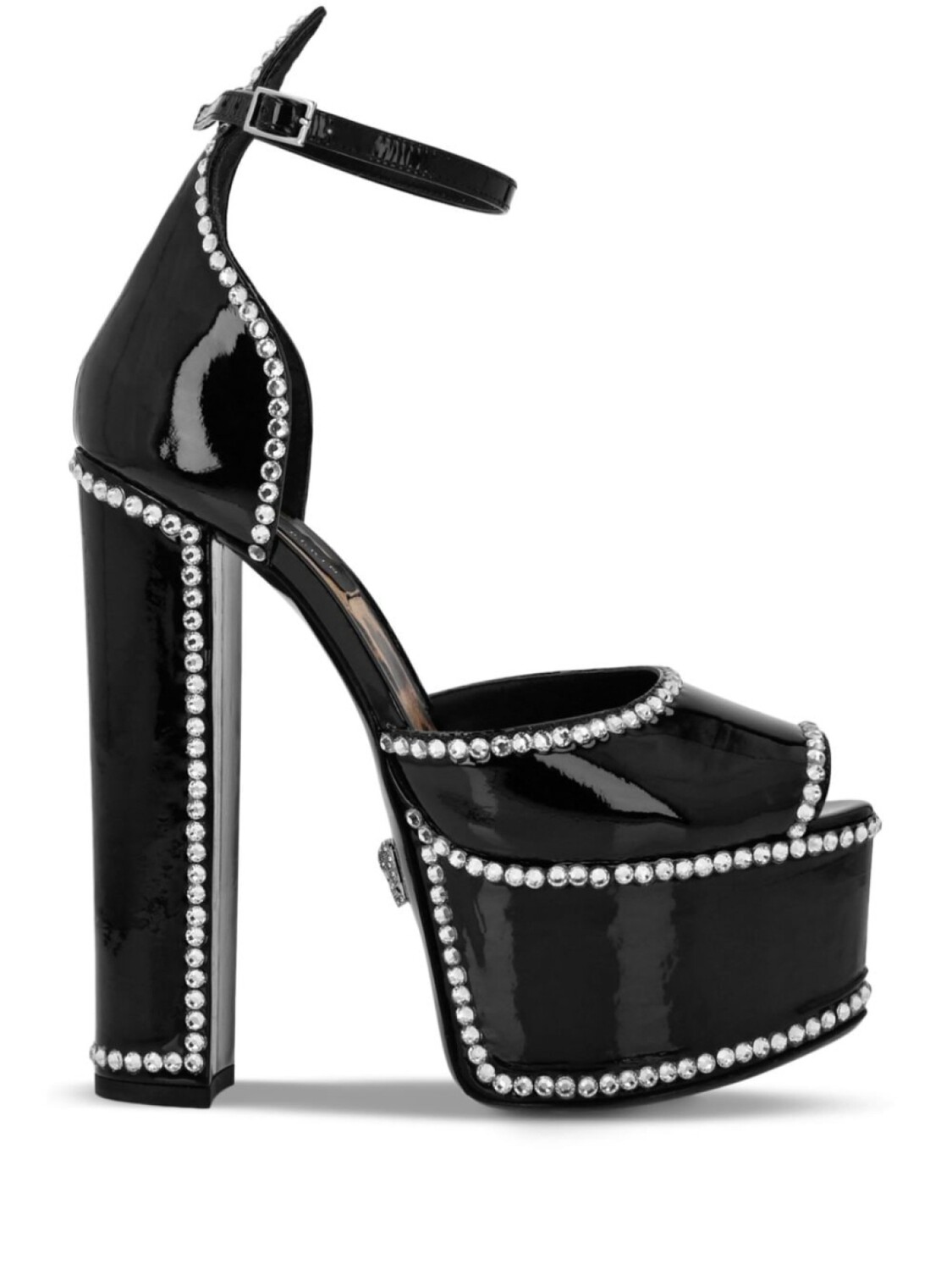 

Philipp Plein босоножки с кристаллами, черный