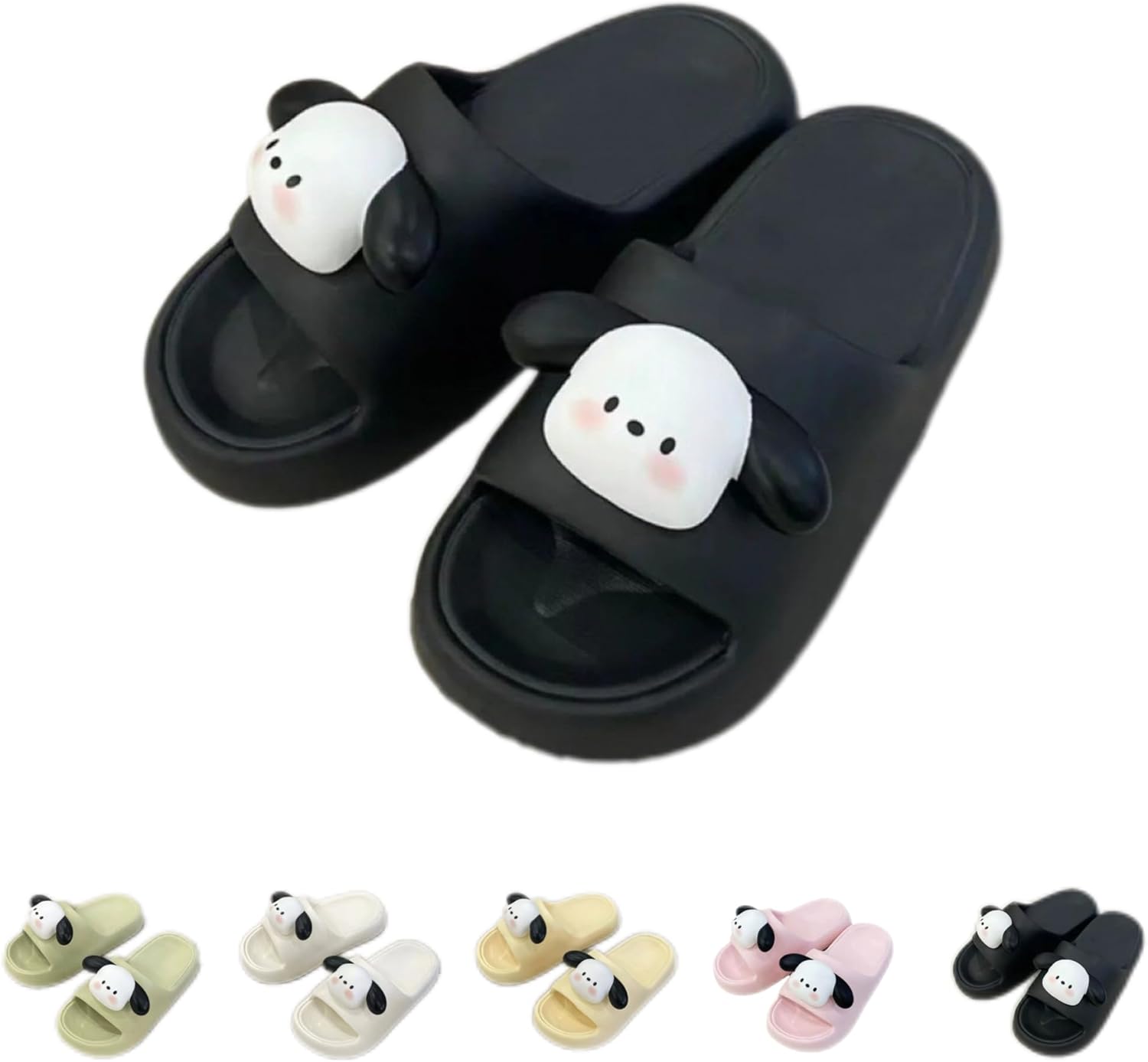 

Тапочки NTRUEML Puppy Любимые домашние тапочки для ванной Мужские тапочки для улицы пляжные тапочки для женщин, черный