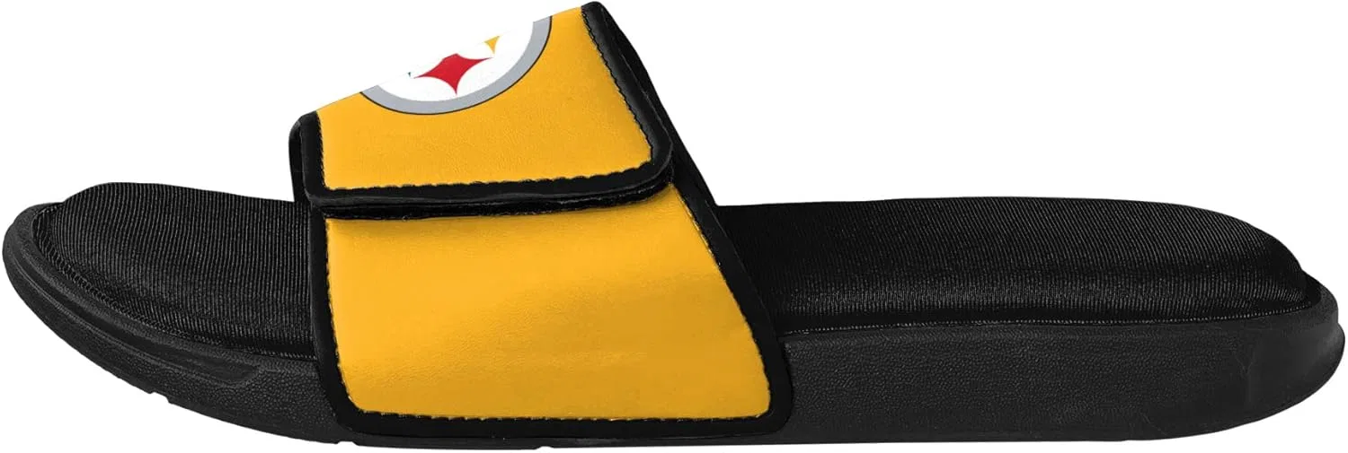 Мужские спортивные тапочки FOCO Legacy Velcro Sport Slide New York Giants Legacy Sport с застежкой-липучкой - размер Large, Pittsburgh Steelers — фото 2
