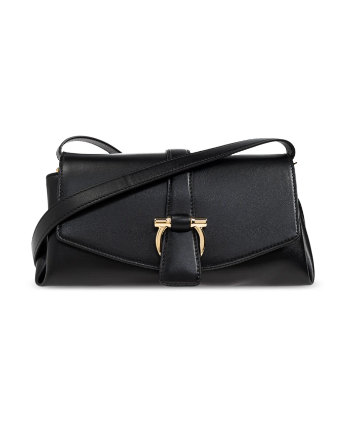 

Кожаная сумка через плечо Salvatore Ferragamo, черный