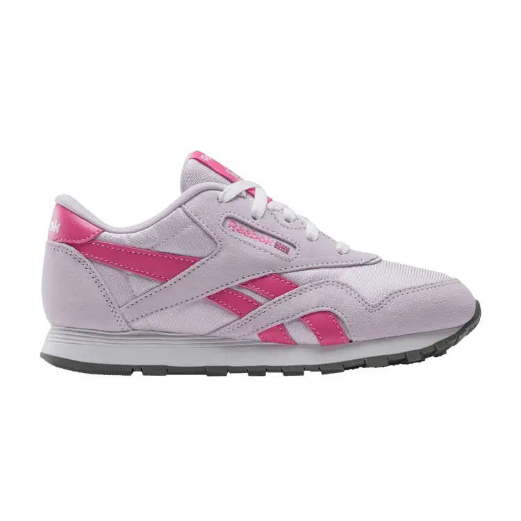 

Кроссовки Reebok Classic Nylon Little Kid 'Digital Gleam True Pink', фиолетовый