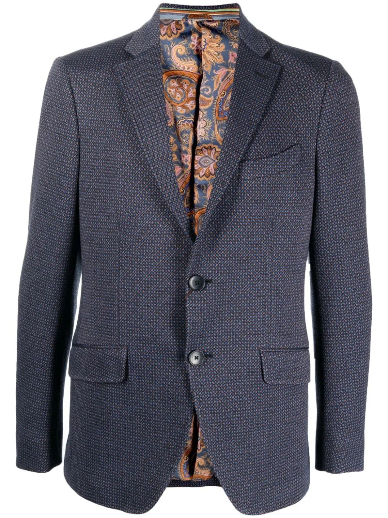 

ETRO однобортный пиджак, синий