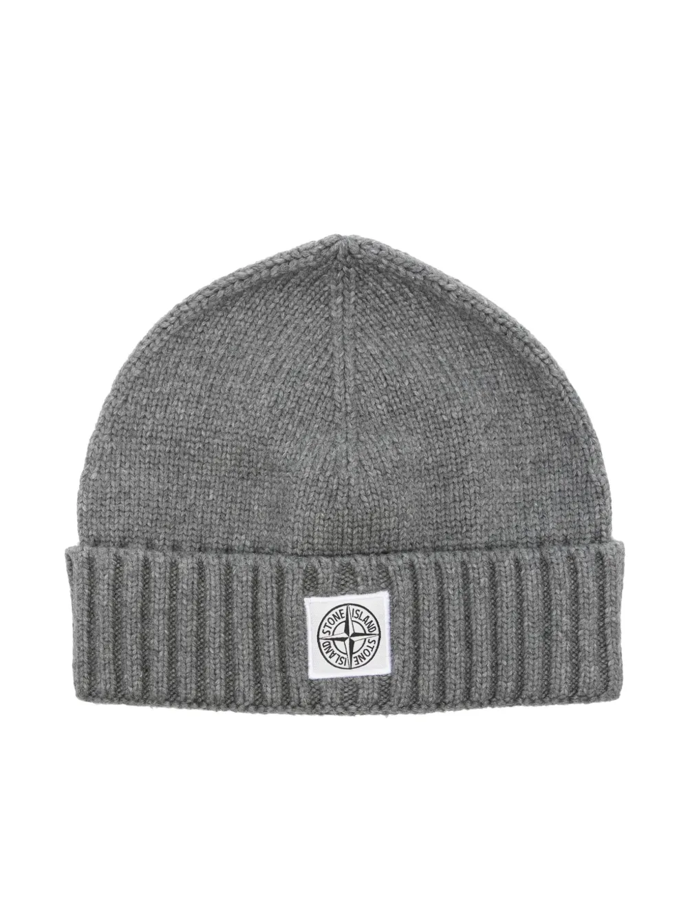 

Шапка бини N04Z4 с нашивкой-логотипом Stone Island Junior, серый