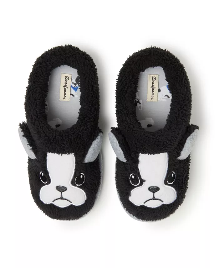 

Детские домашние тапочки-кроксы Peyton Animal Slip-On Dearfoams, коричневый