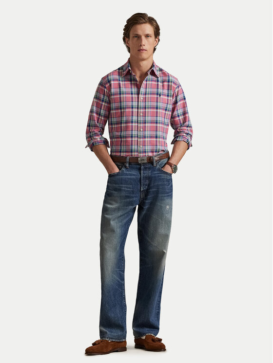 Рубашка custom fit 710922273006 Polo Ralph Lauren, розовый — фото 2
