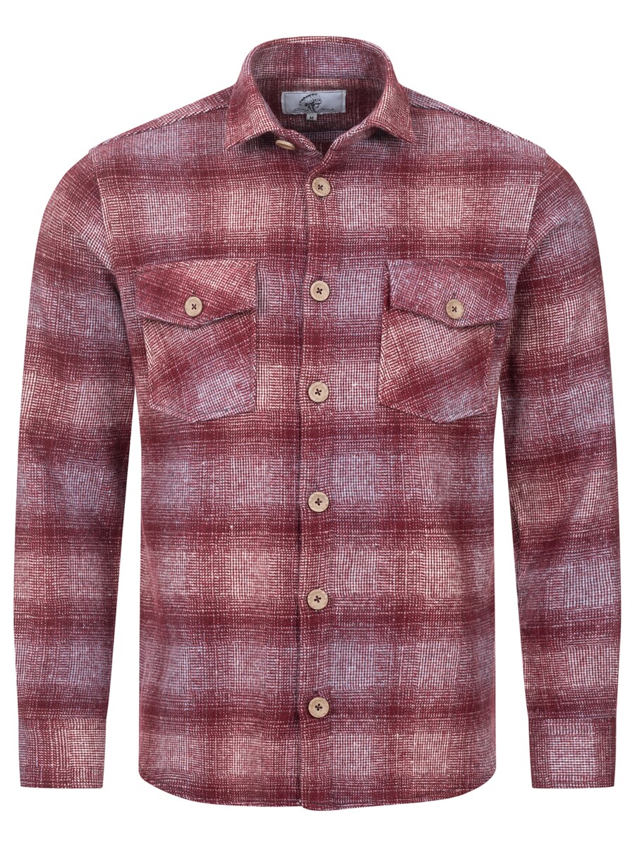 

Рубашка на пуговицах классического кроя Rock Creek, Wine Red/Pastel Red