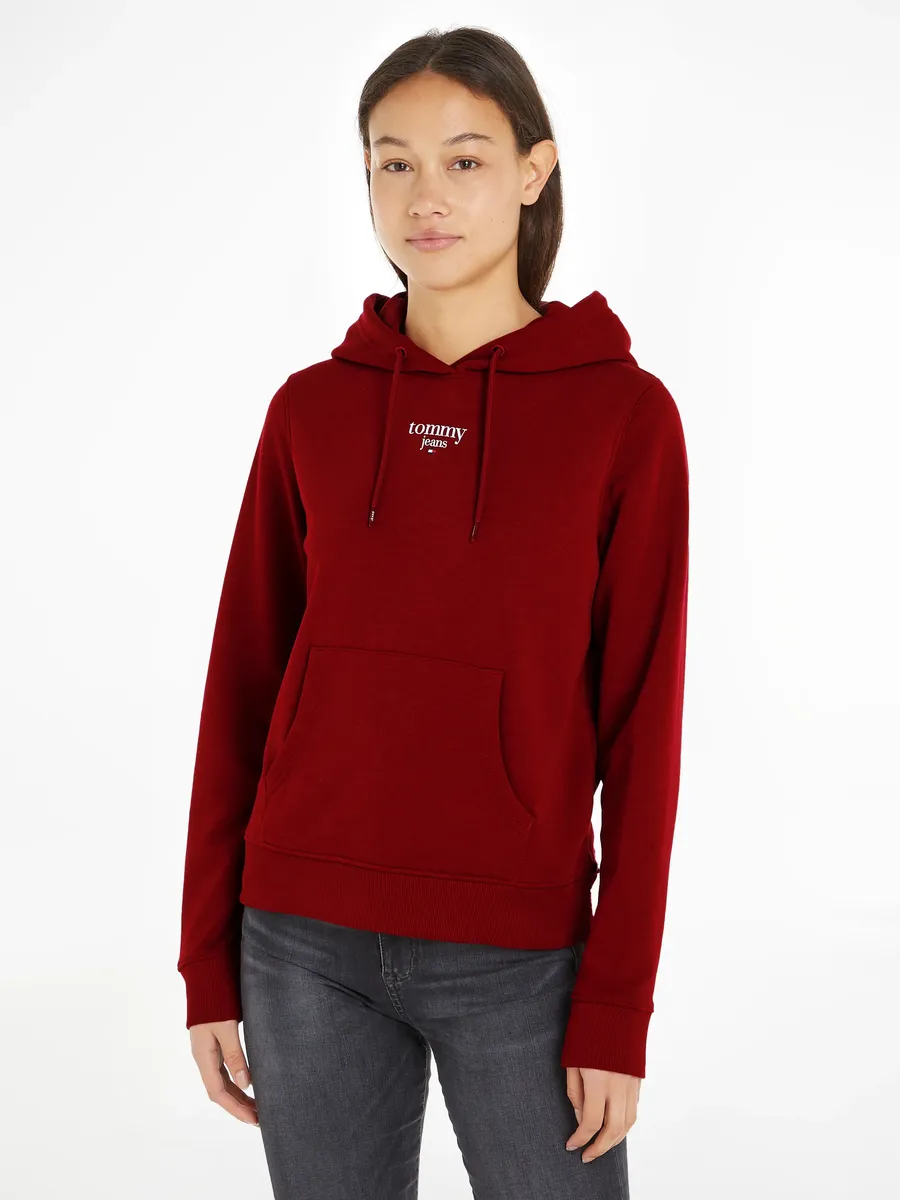 

Толстовка с капюшоном Tommy Jeans Curve "TJW ESSENTIAL LOGO 1 HOODIE EXT", большие размеры, цвет Red Carpet