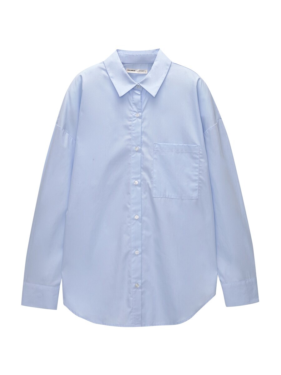 

Рубашка Pull&Bear Blouse, светло-синий