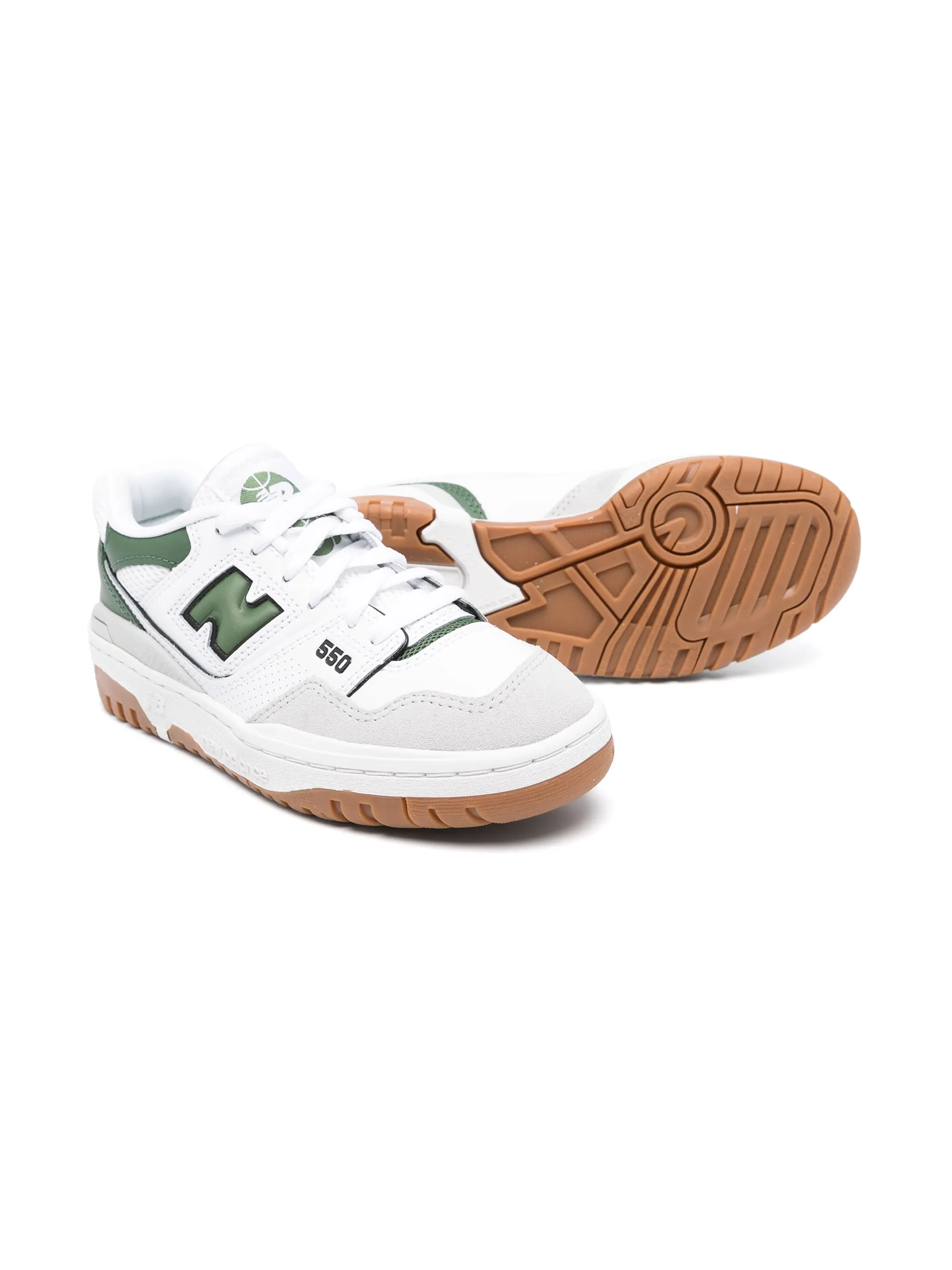 Кроссовки 550 со вставками New Balance Kids, белый — фото 2