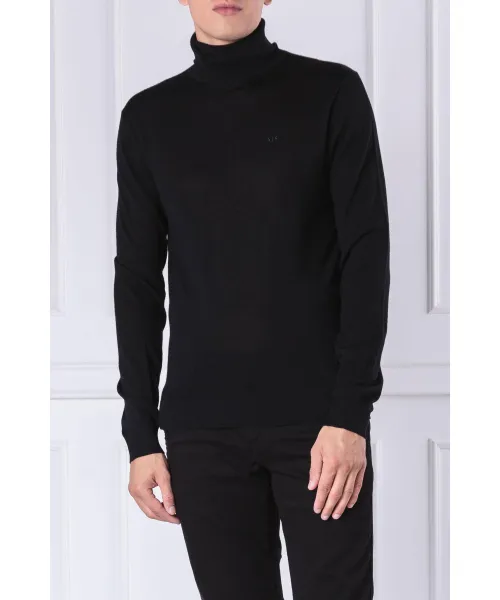 

Шерстяная водолазка Slim fit Armani Exchange, черный