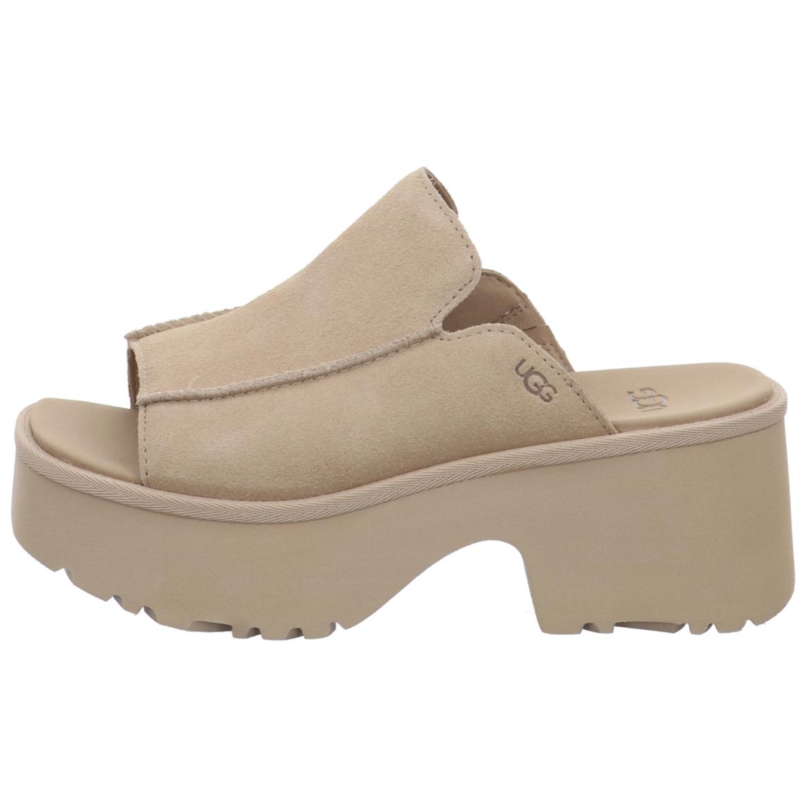 UGG Тапочки-слайды женские бежевые с противоскользящим покрытием