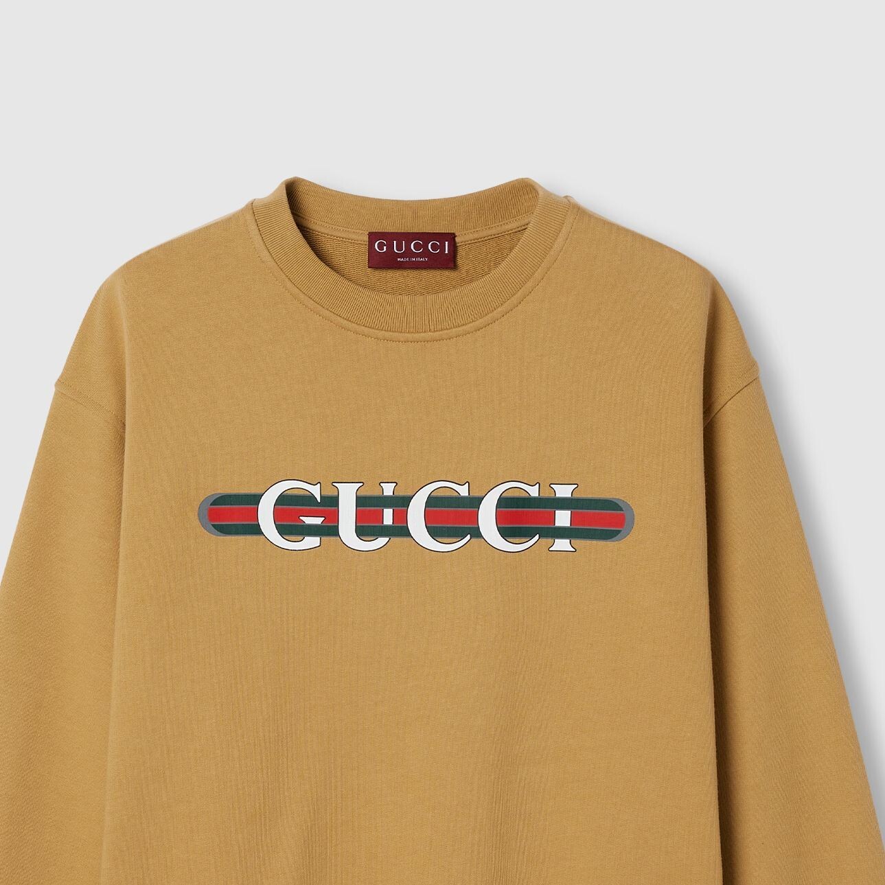 Толстовка мужская Gucci верблюжья, коричневая — фото 3