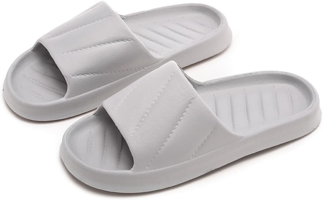 

Унисекс шлепанцы Rojeam с противоскользящей подошвой, быстро сохнущие, для душа, дома, ванной, сада и бассейна, серый