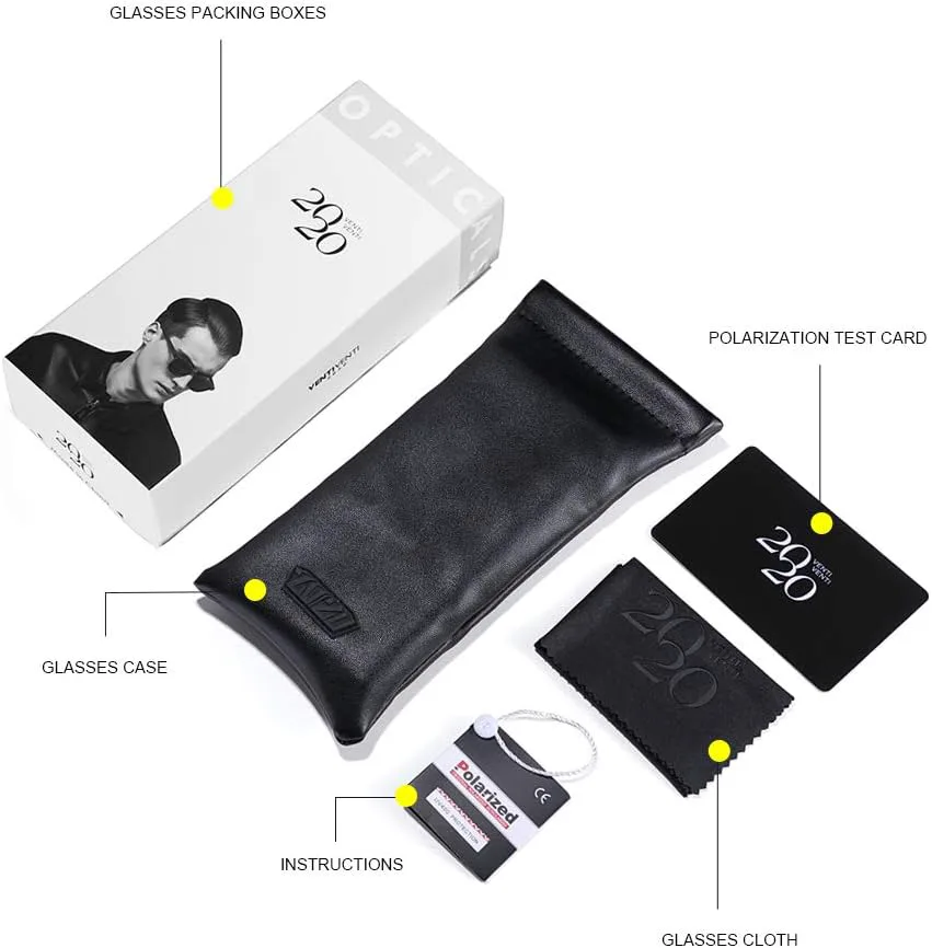 

Винтажные круглые поляризованные солнцезащитные очки из ацетата в жесткой оправе, дизайнерские очки для женщин и мужчин 2020 VentiVenti, Shining Black Frame/Blue Lens