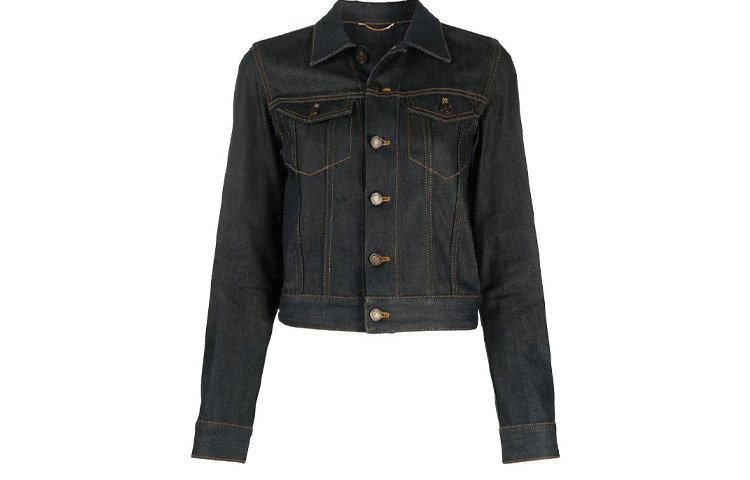 

Пальто женское Saint Laurent укороченное, синий