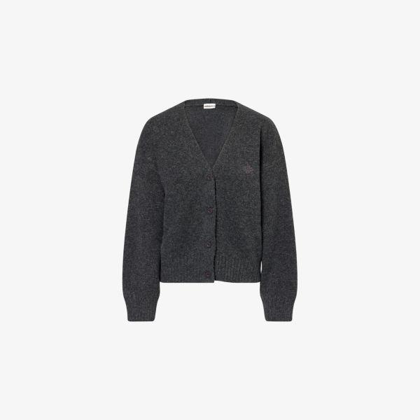 

Кардиган The Couture Club Emblem с V-образным вырезом, черный