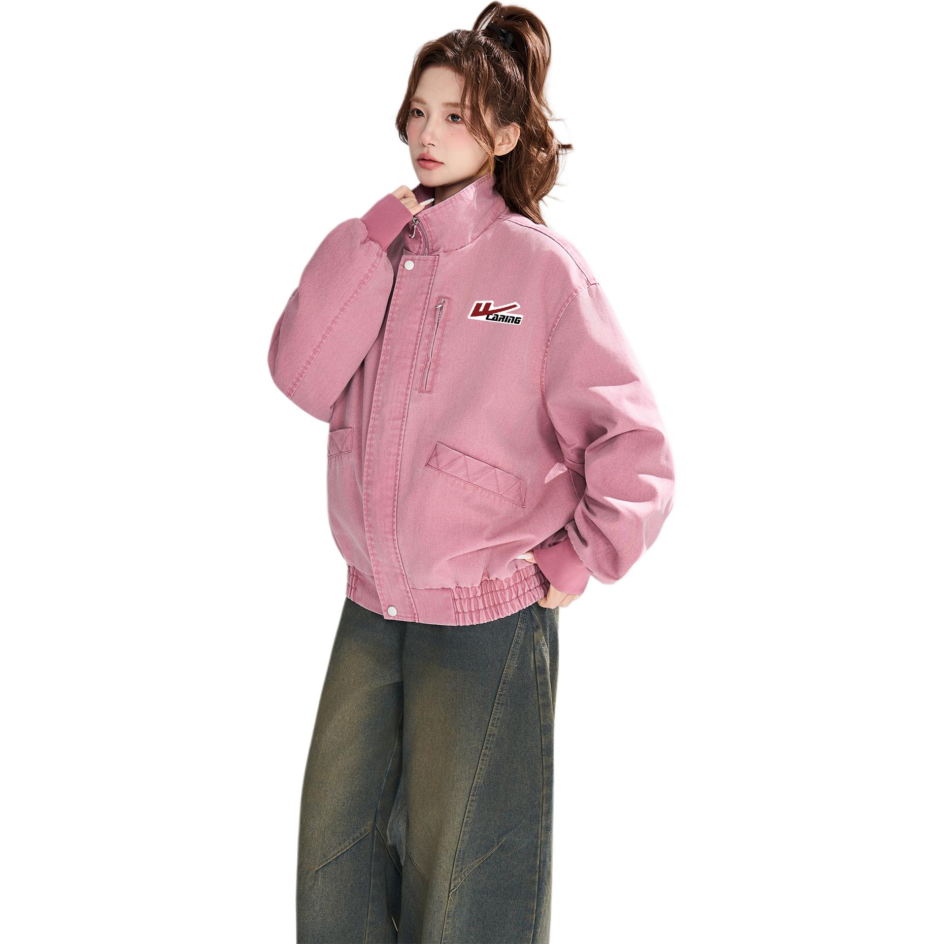 

Куртка женская Stand Collar Moderate Workwear WARRIOR, розовый (diy badge)