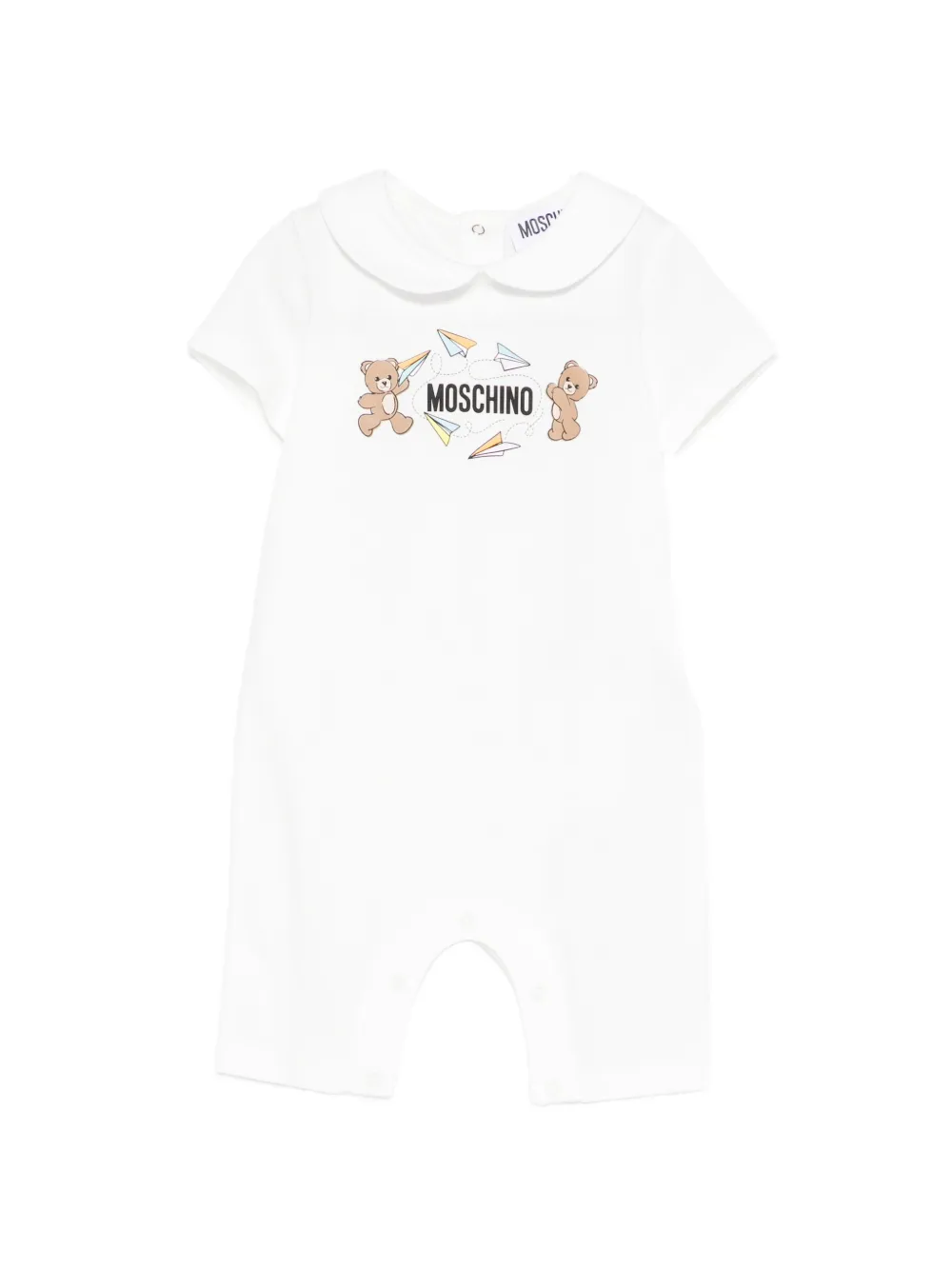 

Комбинезон с принтом мишек Moschino Kids, белый