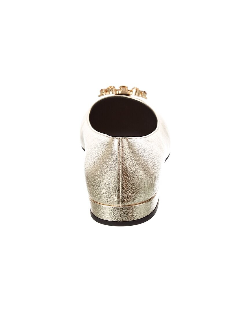 Кожаные балетки Salvatore Ferragamo Hailey, золото