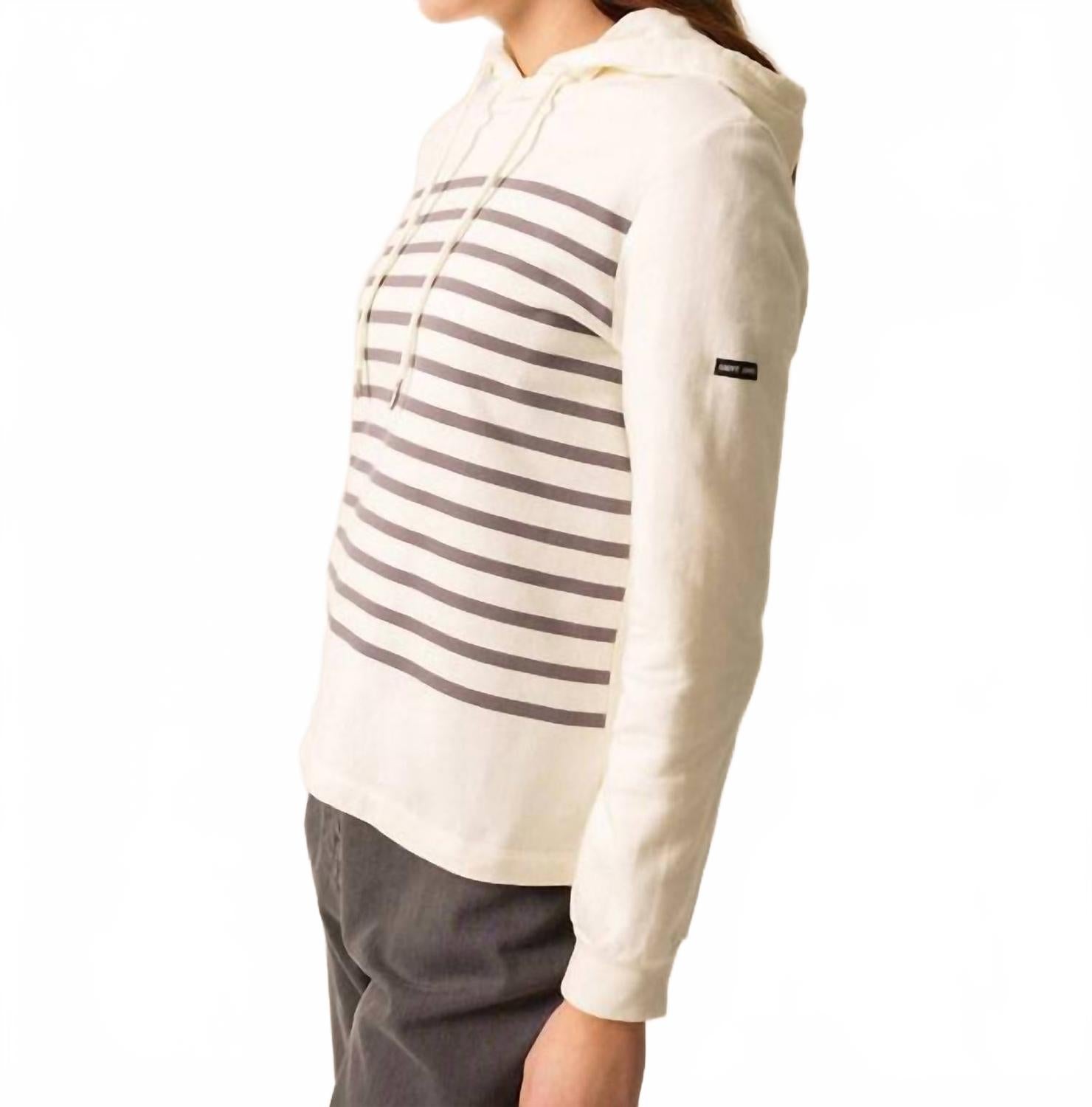 

Толстовка Norah Striped Hoodie в цвете Ecume/gris Saint James, Ecume/Gris