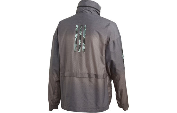 Куртка adidas Windproof waterproof Casual Sports Hooded Jacket Gray, зеленый — фото 2