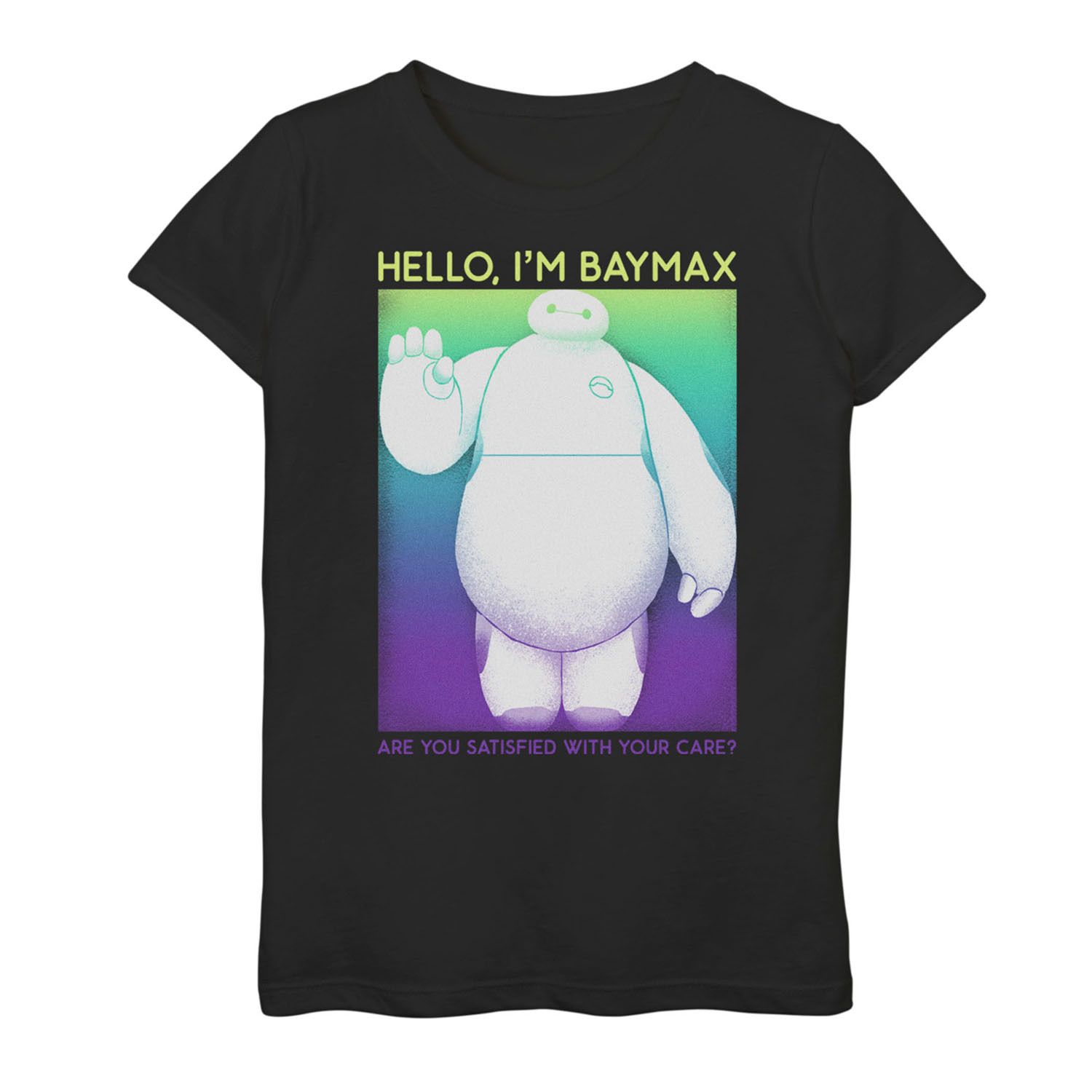 

Яркая футболка Disney's Big Hero 6 Baymax Hello Wave для девочек 7–16 лет Licensed Character