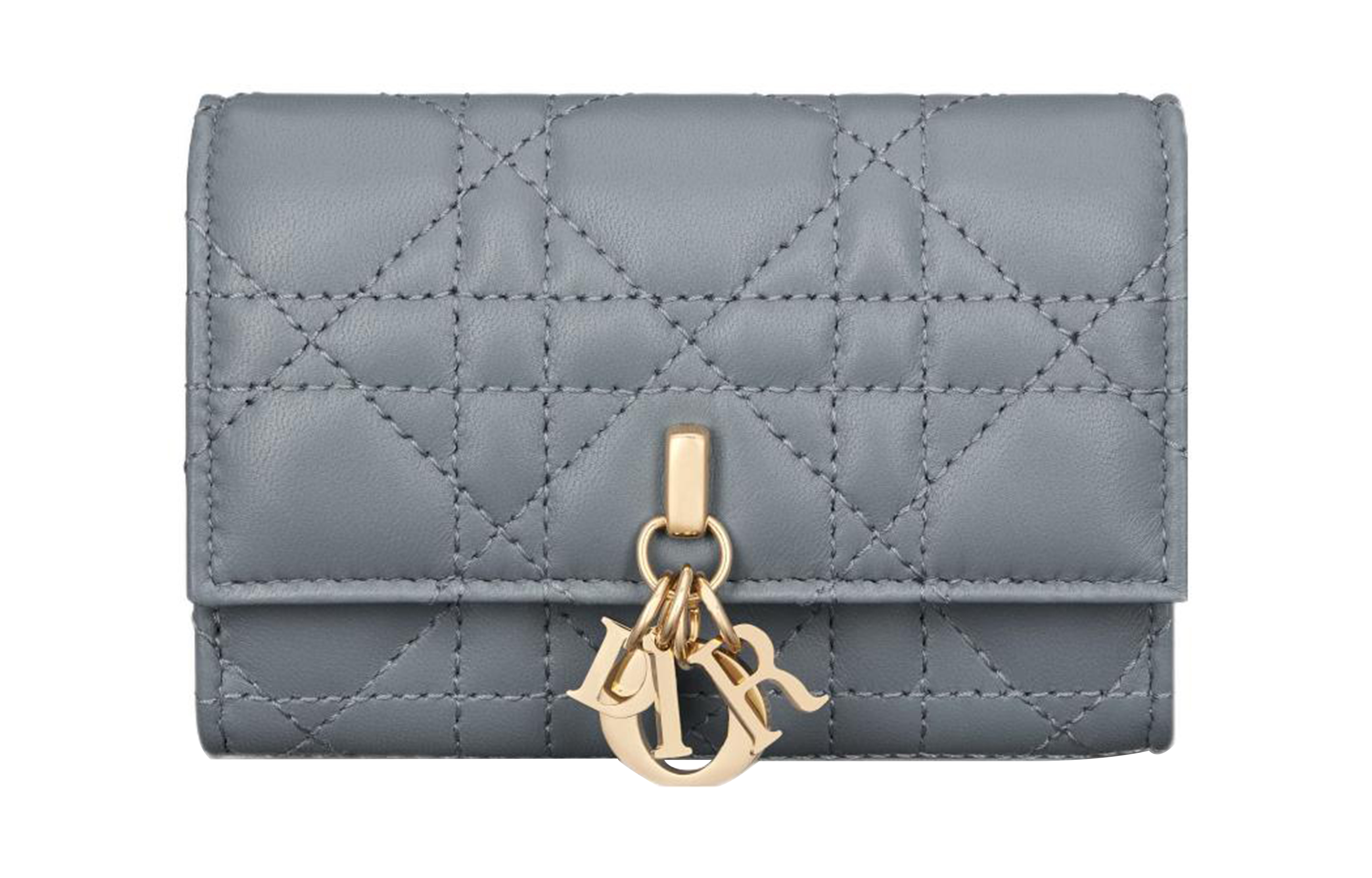 

Кошелек из овчины очень маленький женский, цвет Cloud Blue DIOR